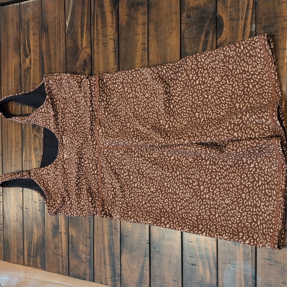 Brown Leopard-Print Fitted Romper - Picture 9 of 9